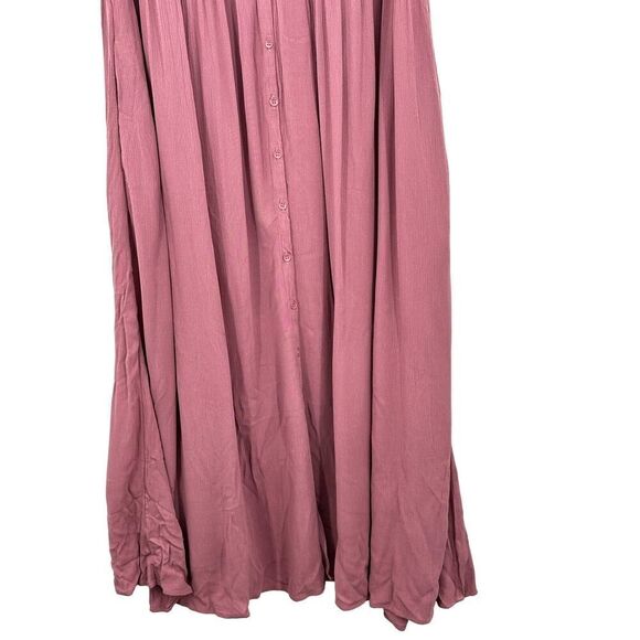 Frye Women's Sleeveless Tank Easy Button Front Midi Dress XXL NWOT Dusty Pink - Picture 5 of 8